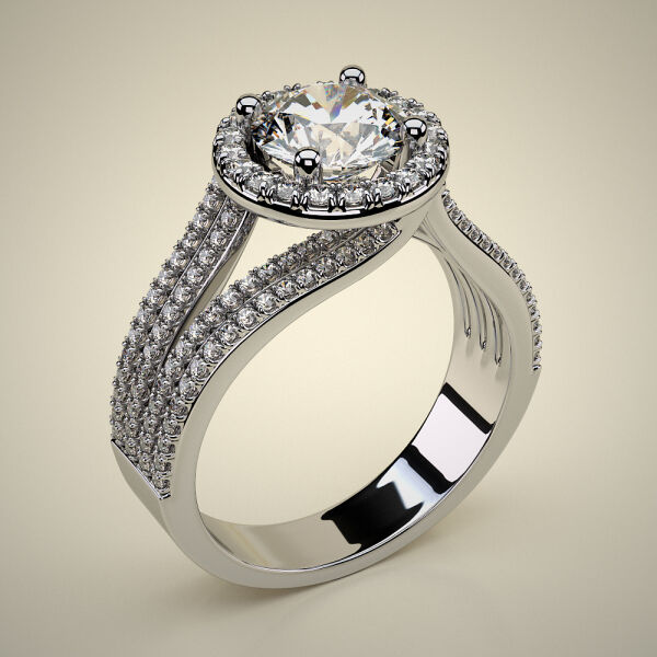 PAVE SOLITAIRE RING ENG039